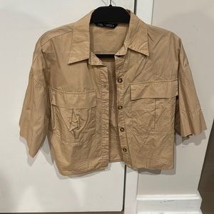Zara button down crop top jacket - size xsmall